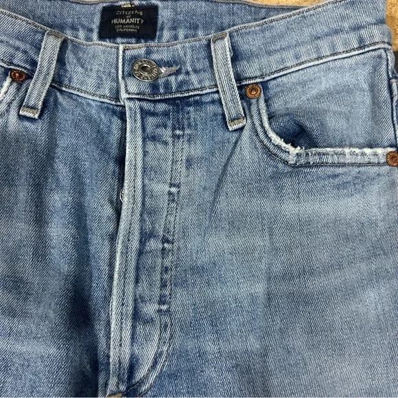 Citizens of Humanity Olivia Crop High Rise Slim Jeans Renew‎ Wash Blue Size 25 - Picture 12 of 12